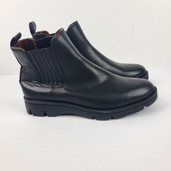 B.O.C. By Born Erin Womens Chelsea Ankle Boot Leather pull on Black Size 7.5M - Picture 3 of 10